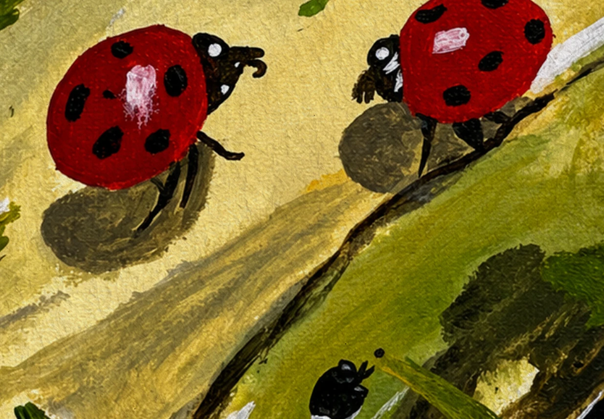 A charming nature inspired series where tiny creatures and quiet moments bring the outdoors to life, illustrated by Fairuj aka Riyo Paints.